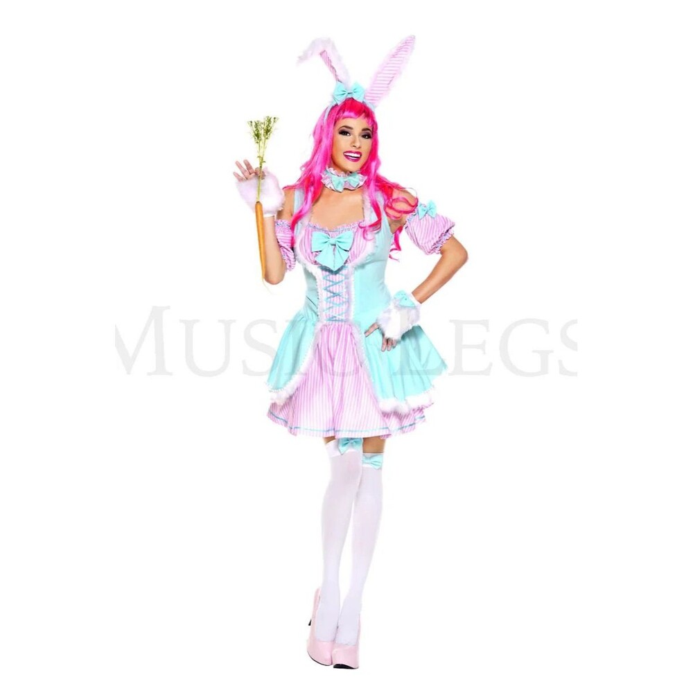 Music Legs Womens Rabbit Beauty Costume Halloween Cosplay Costume- Size XS